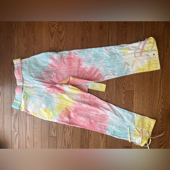 LOVESHACKFANCY Tao Pant Rainbow Radial Tie Dye Read Description - Picture 6 of 16